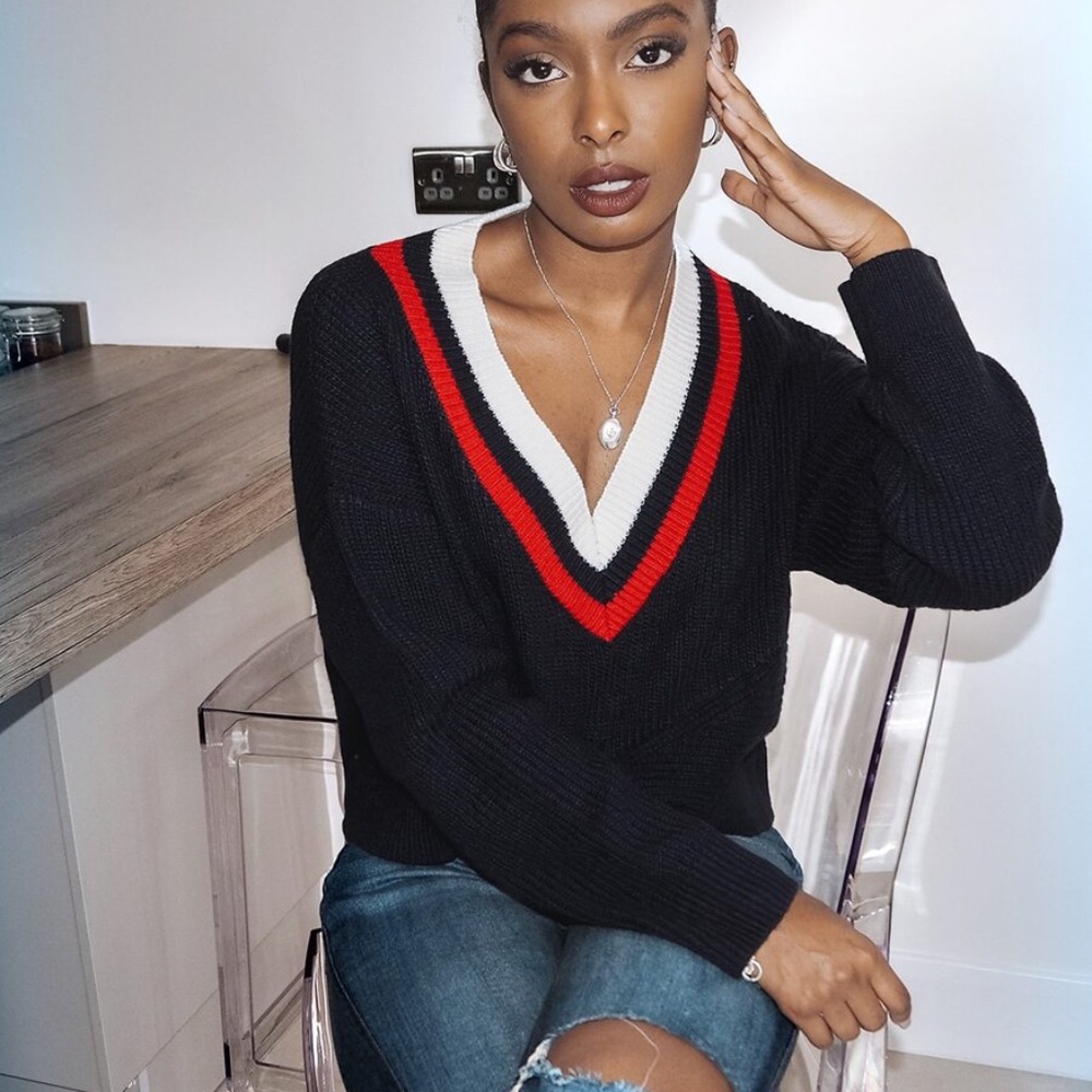 SHEIN Varsity Sweater